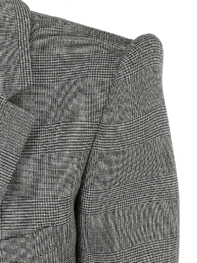 Shop Balenciaga Suspended Shoulder Jacket In Grey