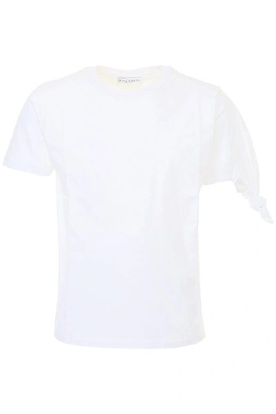 Shop Jw Anderson Knot Detail Crewneck T In White