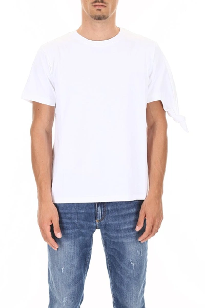 Shop Jw Anderson Knot Detail Crewneck T In White