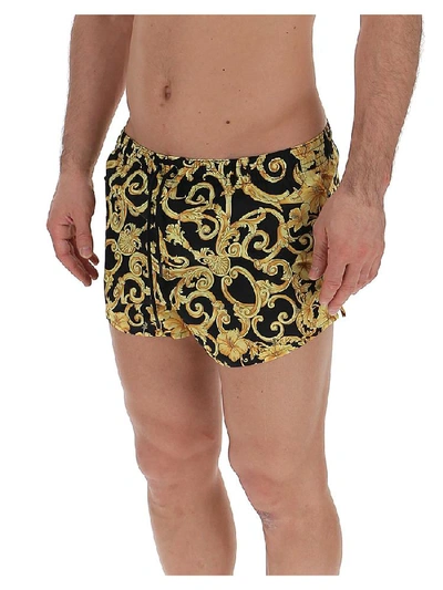 Shop Versace Baroque Swimming Trunks In Multi