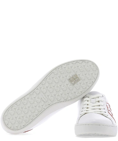 Shop Tory Burch T Logo Low Top Sneakers In White