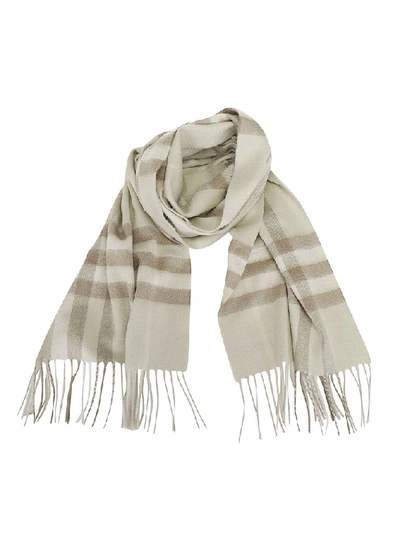 Shop Burberry Classic Checked Fringed Scarf In Multi