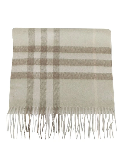 Shop Burberry Classic Checked Fringed Scarf In Multi