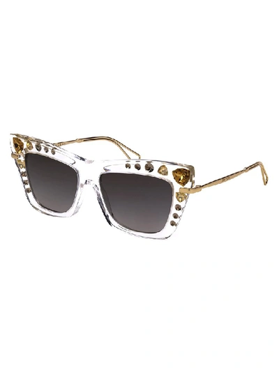 Shop Jimmy Choo Eyewear Bee Sunglasses In Nude & Neutrals