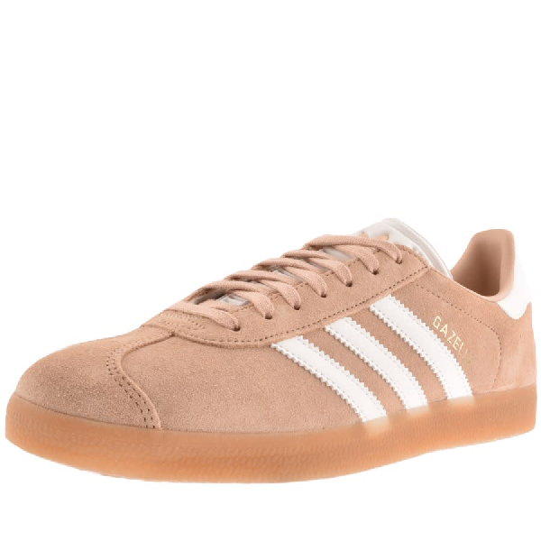 brown adidas gazelle trainers