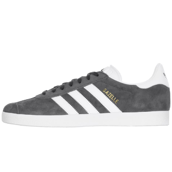 adidas dark grey gazelle trainers