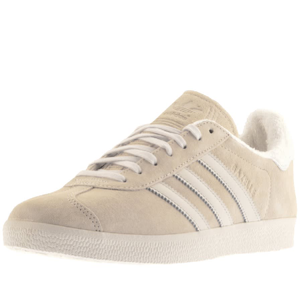 beige adidas gazelle trainers