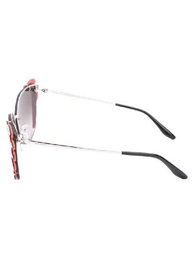 Shop Prada Eyewear Flame Frame Sunglasses In Metallic