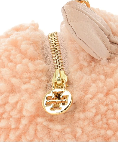 Shop Tory Burch Mouse Pom Pom Keyring In Pink