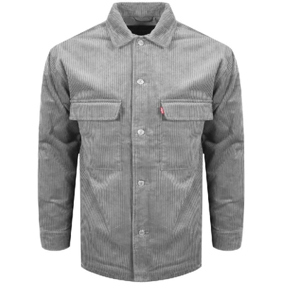 Levi's Ofarrel Oversized Overshirt Jacket Grey | ModeSens