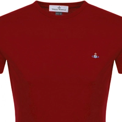 Shop Vivienne Westwood Small Orb Logo T Shirt Red