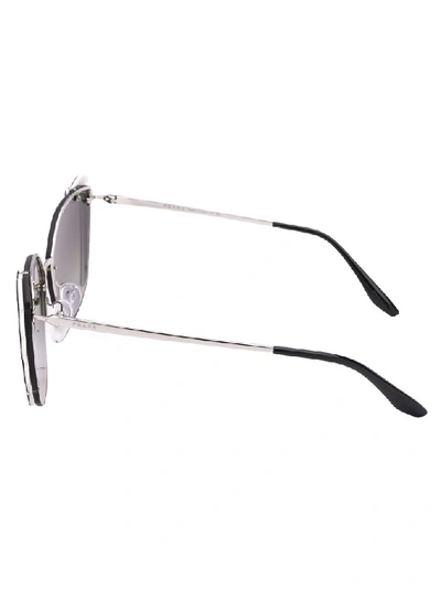 Shop Prada Eyewear Ornate Sunglasses In Metallic