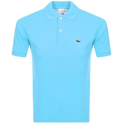 Shop Lacoste Short Sleeved Polo T Shirt Blue