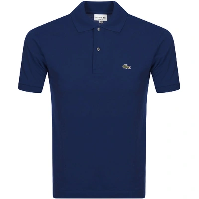 Shop Lacoste Short Sleeved Polo T Shirt Blue