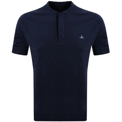 Shop Vivienne Westwood Short Sleeve Logo T Shirt Navy