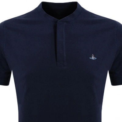 Shop Vivienne Westwood Short Sleeve Logo T Shirt Navy