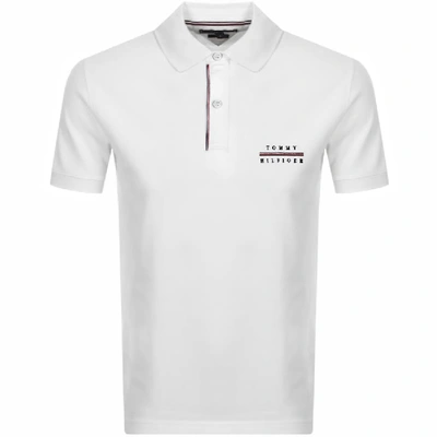 Shop Tommy Hilfiger Short Sleeve Polo T Shirt White