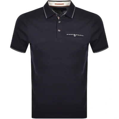 Shop Ted Baker Boomie Polo T Shirt Navy
