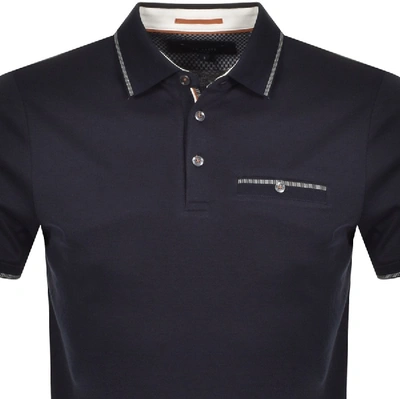 Shop Ted Baker Boomie Polo T Shirt Navy