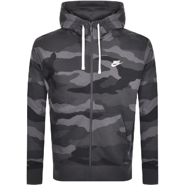 nike men's sportswear club fleece camo zip hoodie