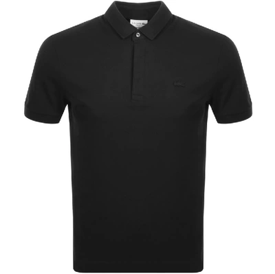 Shop Lacoste Short Sleeved Polo T Shirt Black