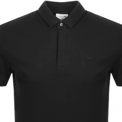 Shop Lacoste Short Sleeved Polo T Shirt Black