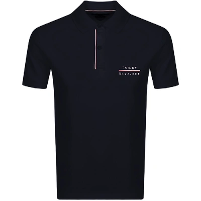 Shop Tommy Hilfiger Short Sleeve Polo T Shirt Navy