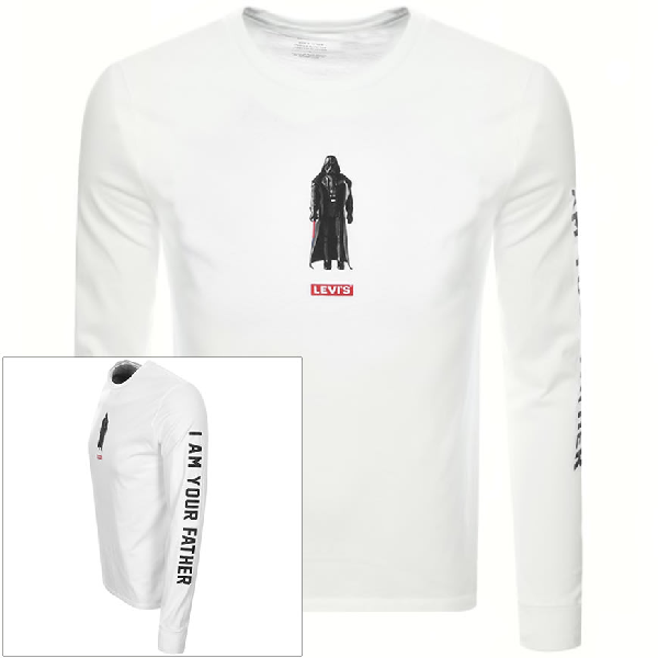 levis white long sleeve t shirt