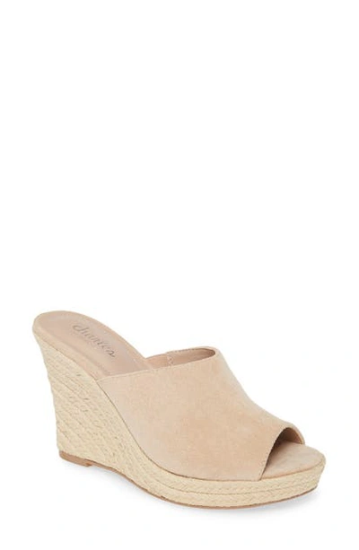 Shop Charles By Charles David Lawrence Espadrille Wedge Sandal In Nude Fabric