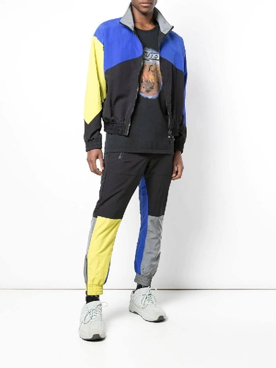 Shop Rhude Color-blocked Track Pants In Multicolor