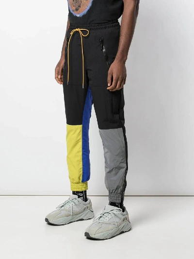 Shop Rhude Color-blocked Track Pants In Multicolor