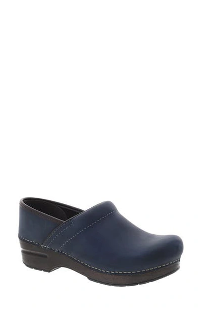 Shop Dansko 'professional' Clog In Blue Oiled Leather