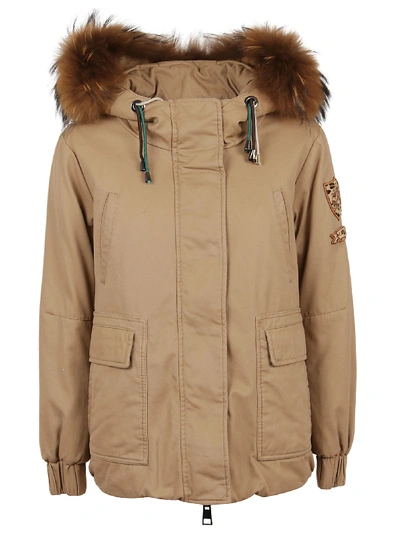 Shop Alessandra Chamonix Beige Polyamide Outerwear Jacket
