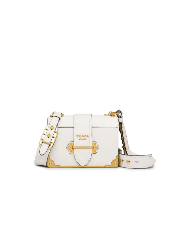 prada cahier bag white
