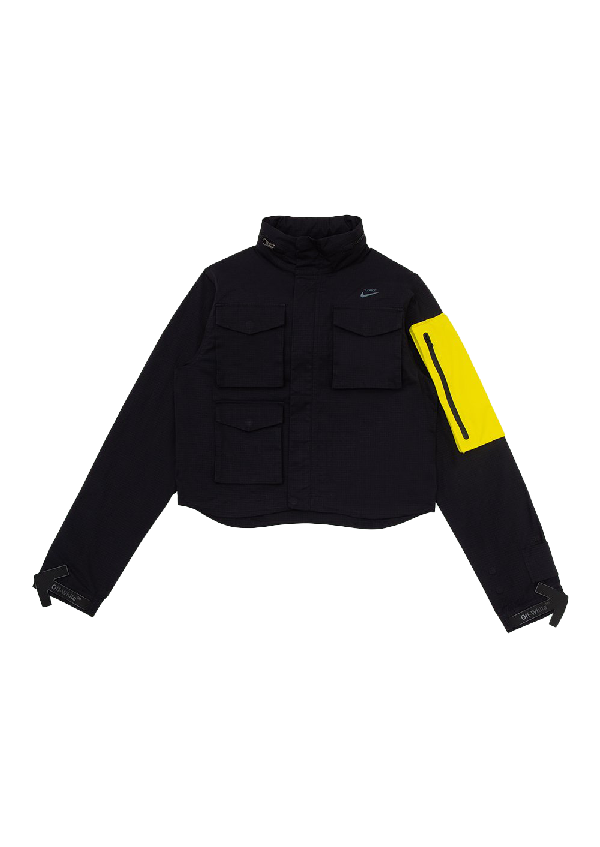 off white black and yellow jacket