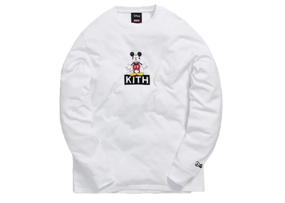 Pre-owned Kith X Disney 30s Mickey Standing Classic Logo L/s Tee White