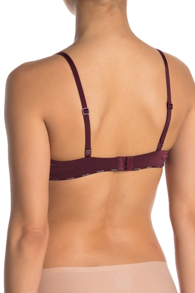 Shop Calvin Klein Genesis Underwire T-shirt Bra In Mdo Deep Maroon