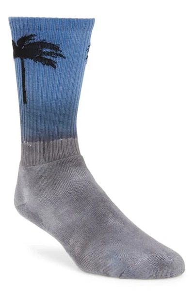 Shop Palm Angels Patterned Socks In Blue Black