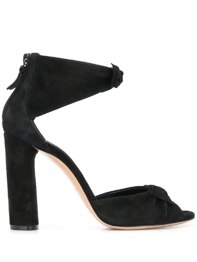 Shop Casadei Bow Detail Sandals In Black