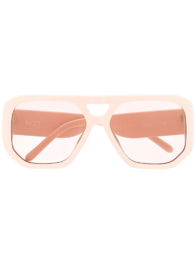 Shop N°21 Geometric Frames Sunglasses In Pink