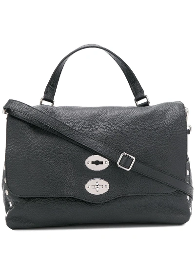 Shop Zanellato Fold-over Tote Bag In Black