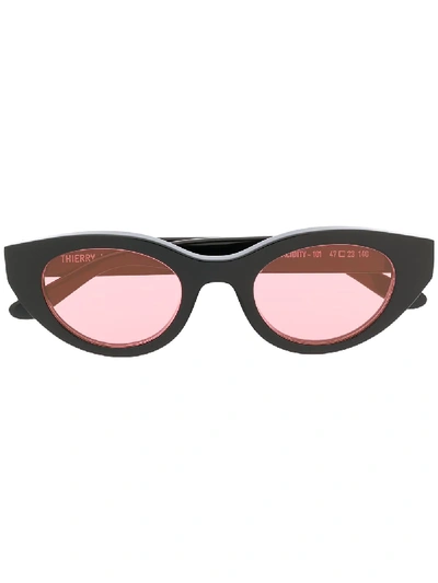 Shop Thierry Lasry Cat Eye Sunglasses In Black