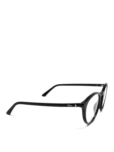Shop Dior Montaigne53 Optical Glasses In Black