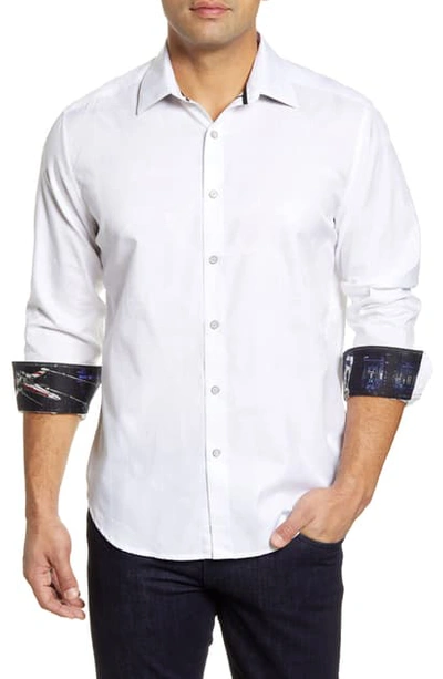 Shop Robert Graham The Droid Classic Fit Button-up Shirt In White