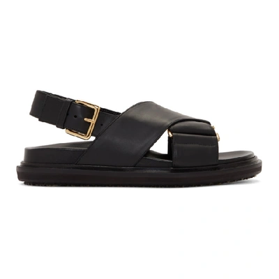 Shop Marni Black Fussbett Sandals In 00n99 Black