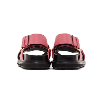 Shop Marni Pink And Black Fussbett Sandals In 00c53 Lipst