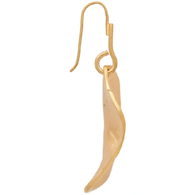 Shop Marni Gold Leaf Earrings In 00y65 Gold