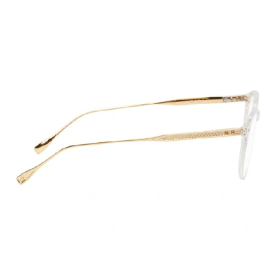 Shop Dita Transparent And Gold Ash Glasses In Clrylwgld