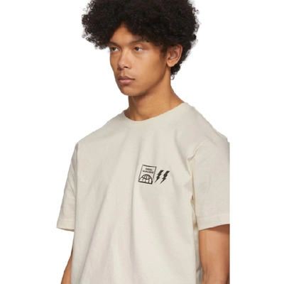 Shop Diesel Off-white Logo T-shirt In 129a Offwht