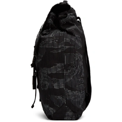 Shop Diesel Black And Grey Volpago Backpack In H7841 Blkgr